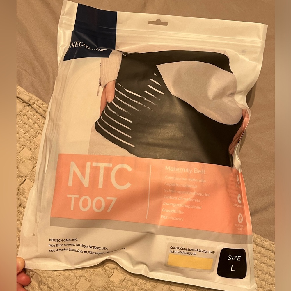 brand new never open NEOTECH velcro maternity postpartum c section belt LARGE